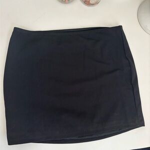 Black mini skirt